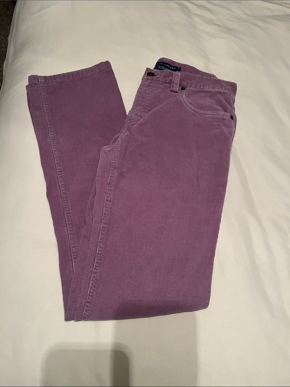 Polo by Ralph Lauren Lavender Corduroy Straight-Leg Pants